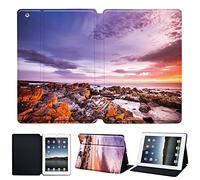 Printed Tablet Case for iPad 2 3 4 Smart Case Cover, Ultra Slim Lightweight Protective Case Folio Cover, for iPad 2/iPad 3 /iPad 4 (Old Model) (iPad 2/3/4, beach at sunset 5)