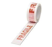 ValueX Fragile Printed Tape 48mmx66m Red/White (Pack 6) - 922382