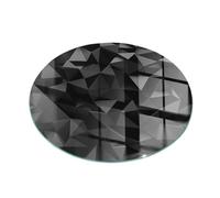 Printed Tempered Glass Fireplace Protector | Decorative Hearth Floor Panel | Heat Resistant Log Burner Base | Stylish Interior Fire Shield - fi90cm (35.4 inch) - Three-dimensional geometry