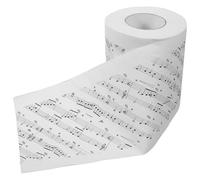 Printed Toilet Paper 1 Roll Paper Musical Note Design | White, Bathroom Decoration, Safe Versatile Usage, Unique Fun Creative Style for Musicians and Music Lovers