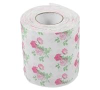 Printed Toilet Paper Roll Wood Pulp Novelty Tissue | Rose Pattern, Travel and Home Use, Space Saving Practical Solution with Unique Elegant Floral Design