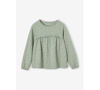 Printed Top for Girls grey green