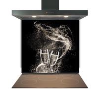 Printed Toughened Glass Splashback for Kitchen, Tempered Heat Resistant Glass Splashbacks for Cookers (Design 2006, 60 x 60cm)
