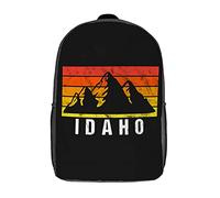 Printed Travel Bag Mountain Idaho Retro Backpack Durable School Backpack for Hiking, Work, Camping, 42X32X14Cm