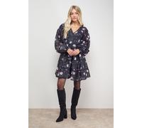 Printed Trim Detail V Neck Tiered Mini Dress Oasis Floral 10