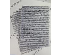 Printed Vellum Paper Black Musical Notes 10 x A4 110gsm Cardmaking AM509