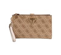 Printed Wallet with Zip and Button Fastening - female - Guess - Wallets & Cardholders - Beige - ONE SIZE - Accessories ONE SIZE