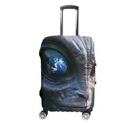 Printed Watching The Earth Luggage Cover for Suitcase Protector Washable M