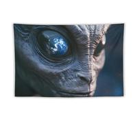 Printed Watching The Earth Tapestry for Bedroom Aesthetic Wall Tapestries Hanging Backdrop Home Decor