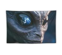 Printed Watching The Earth Tapestry for Bedroom Aesthetic Wall Tapestries Hanging Backdrop Home Decor