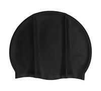 Printed Waterproof Swimming Anti Slip Design Silicone Hat for Adults Swim (Negro)