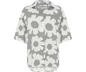 Printed women's shirt KnowledgeCotton Apparel Loose Linen Mix Gris XL