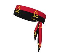 PrintedAngola Flag Headband Unisex â€“ Adjustable Elastic Sweat Band for Fitness Sports Soft Breathable