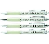 printedproducts 4x Cat Lover's Pen - Paws Off My Pens - Funny Cats Lover's Pen - Funny Cats Pens for the Crazy Cat Lady - Cat Owner Gifts - Cats Lover Gifts x4 PENS
