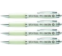 printedproducts Fun Gift Joke Pens x 4 BITCH PLEASE I'M A UNICORN