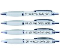 printedproducts Fun Gift Joke Pens x 4 OFF YOU FUCK CUNTY CHOPS