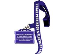 printedproducts I HAVE PARKINSON'S PLEASE BE PATIENT Lanyard with card and ID card holder
