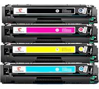 【Printer accessories】 True Image Compatible with Toner Cartridge Replacement for HP CF540A for HP Laserjet M281fdw M254dw M280NW M254nw Printer,Black Yellow Cyan Magenta Work Efficiently 2 pcs Black