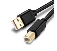 Printer Cable 1.5M/5Ft,USB Printer Cable USB 2.0 Type A Male to B Male Scanner Cord High Speed for Brother, HP, Canon, Lexmark, Dell, Xerox, Samsung etc (1.5M/5Ft)