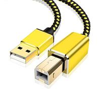 Printer Cable, USB Printer Cord 2.0 Type A Male to B Male Cable Scanner Cord High Speed Compatible with HP, Canon, Dell, Epson, Lexmark, Xerox, Samsung and More。 (2M/6Feet)