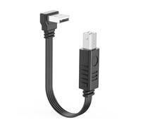 Printer Connection A-to-B Flat Cord for Scanner Microphone Mixer, Reinforced Strain Relief and Clean Desk Routing, 30-150cm a to B Flat Data Cable Printer Scanner Cable Music Keyboard Cord Usb Device