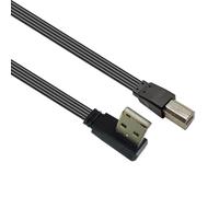 Printer Data Transfer Cable USB to USB B Interfaces with Various Flexible Length Selection for Workspaces Optimization Flat Printer Data Cable