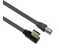 Printer Data Transfer Cable USB to USB B Interfaces with Various Flexible Length Selection for Workspaces Optimization Flat Printer Data Cable