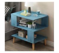 Printer Desktop Stands Printer Stand Wooden 3 Tier Solid Wood Legs Printer Shelf Multi-Purpose Office Multi-Layer Storage Printer Holder Office (Color : Blue Pine)