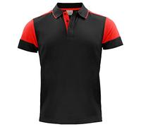 Printer Mens Prime Contrast Polo Shirt (L) (Black/Red)