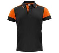 Printer Mens Prime Contrast Polo Shirt (M) (Black/Orange)