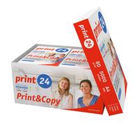 Printer Paper Copy Paper 10 x 500 Sheets Premium White PEFC print24 White One Size