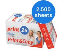 printer paper copy paper 2,500 sheets A4 size 80 gsm bright white PEFC print24