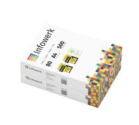 Printer Paper Copy Paper 2 x 500 Sheets 80 g Premium White PEFC Infowerk White One Size
