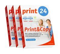 Printer Paper Copy Paper 3 x 500 Sheets Premium White PEFC print24 White One Size