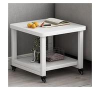 Printer Shelf Printer Stand Floor-Standing 2 Tier Printer Shelf with 4 Wheels Lock Mechanism Multi-Purpose Printer Holder Multi-Purpose (Color : Blanc, Size : 2-Tier-M)