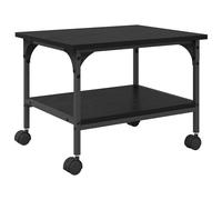 vidaXL Printer Stand 2-Tier Smoked Oak 50x40x38 cm Engineered Wood