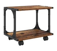 Printer Stand 2-Tier Files Printer Table Desk Organiser Engineered Wood vidaXL