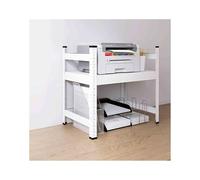 Printer Stand 2-Tier Printer Cart Desktop Printer Table Sto Rack for Printer Bookcase Printer Shelf Ideal for Home Office Kitchen (White)