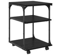Printer Stand 3-Tier Files Printer Table Desk Organiser Engineered Wood vidaXL