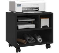 HOMCOM 3 Shelf Black Printer Stand - Size: 36 x 30 x 40cm - Wilko