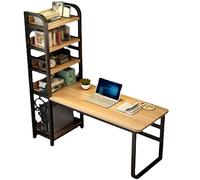 Printer Stand - 80cm Desktop Storage Cabinet for Home Office, Multifunctional Computer Desk with Bookshelf & Wall-Mounted Printer Bracket, Stylish Desk Accessories