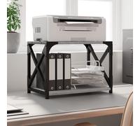 vidaXL Printer Stand 2-Tier Grey Sonoma 44x26x31.5 cm Engineered Wood
