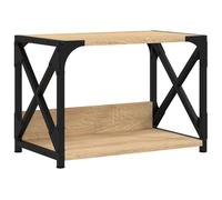 vidaXL 2-Tier Printer Stand Engineered Wood & Metal, Sonoma Oak, 44x26x31.5 cm - Multifunctional Workspace Organiser with Adjustable Feet for Home/Office