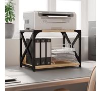 Printer Stand Desk Organiser Printer Table Stand 2-Tier Engineered Wood VidaXL