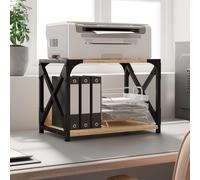 Printer Stand Desk Organiser Printer Table Stand 2-Tier Engineered Wood vidaXL