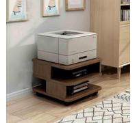 Printer Stand, Mobile 2-Tier Printer Shelf with 360° Rolling Wheels, Storage Solution for Home Office and Organization