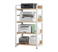 Printer Stand Multi-layer Storage Cart, 20mm Thick Steel Frame, Compact Design for Home Office, Ideal for Printer, Scanner, Fax, 80x35x90cm