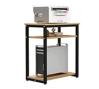 Printer Stand Shelf Desktop Printer Stand,3-Tier Printer Stand Desktop Stand For Multi-Function Storage Book Shelf Floor Printer,Printer Riser For Tabletops And Home Offi,Black+primary Color