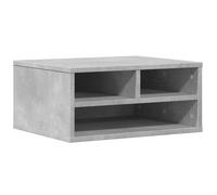 Printer Stand Table Desktop Concrete Grey Engineered Wood vidaXL
