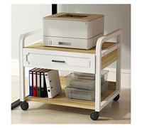 Printer Stand with Wheels, 2 Tier Cart for Office Organization and Space Saving